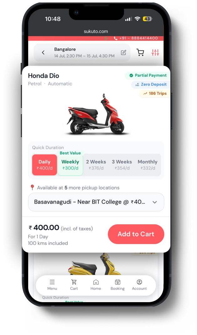 Sukuto booking card